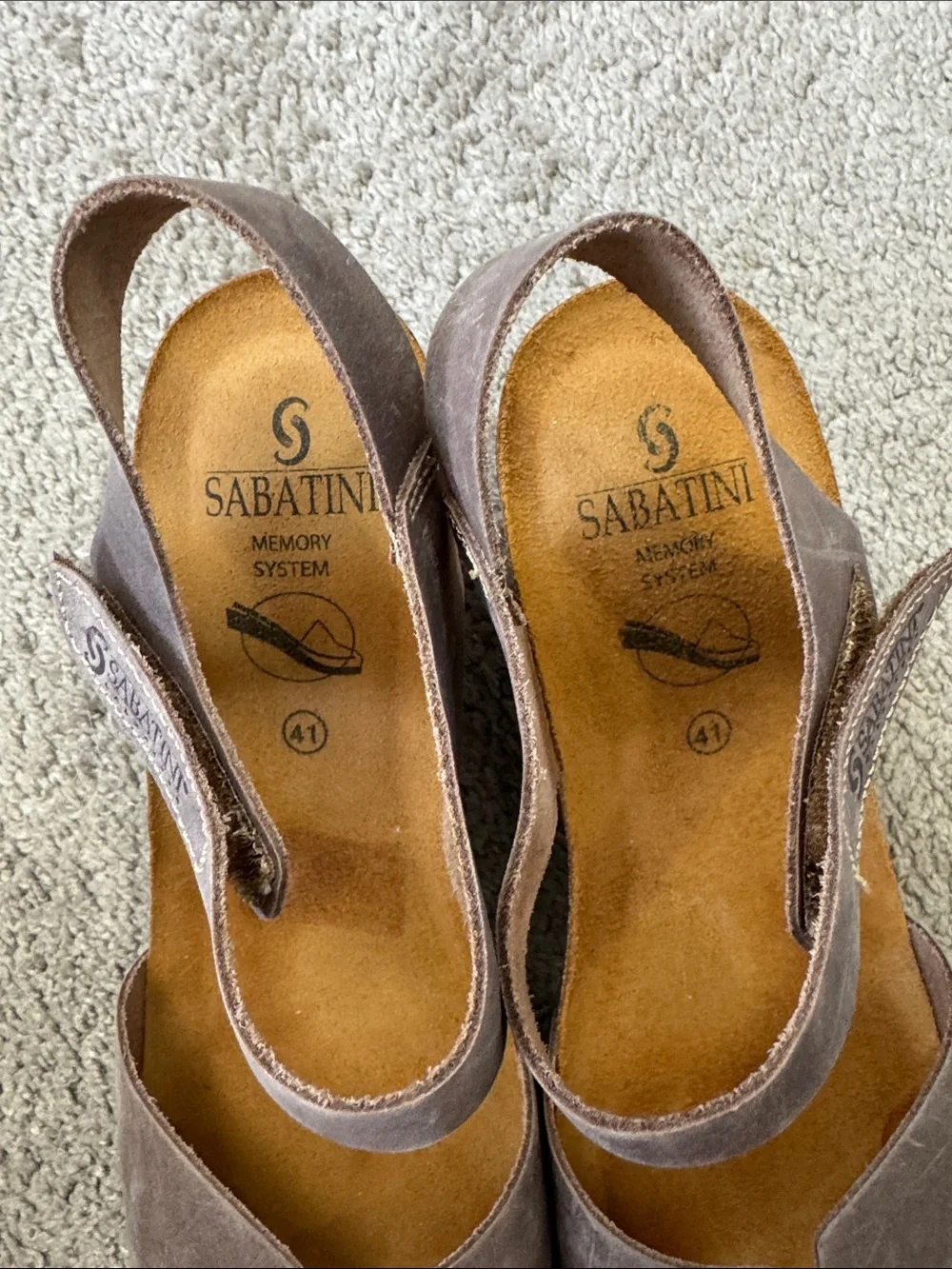 Sabatini leather heeled Adjustable Slingback Sandals